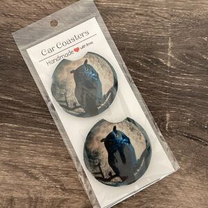 Owl Design Car Coasters